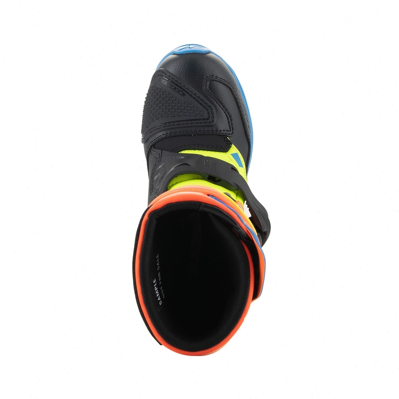 Dětské boty na motorku Alpinestars Tech 3S Kids 2024 fluo oranžovo-modro-fluo žluto-černé