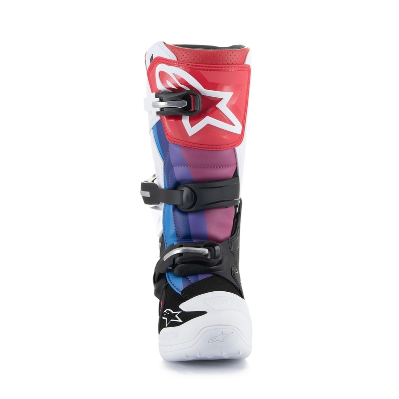 Dětské motokrosové boty Alpinestars Tech 7 S bílo-černo-červeno-modro-fialové