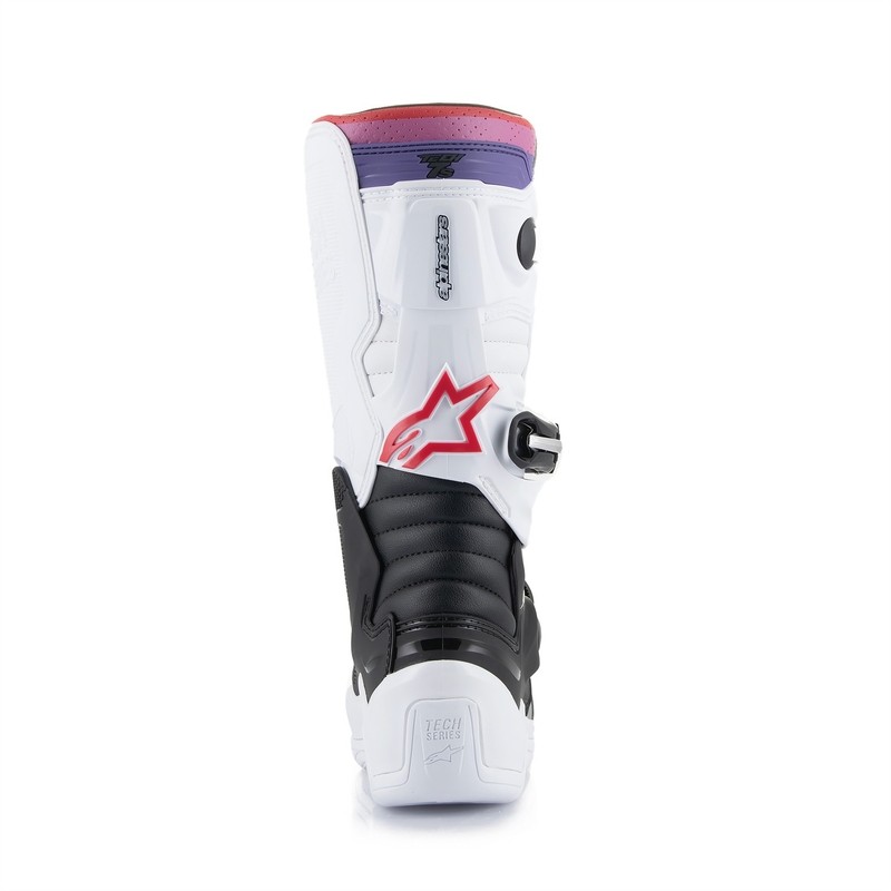 Dětské motokrosové boty Alpinestars Tech 7 S bílo-černo-červeno-modro-fialové