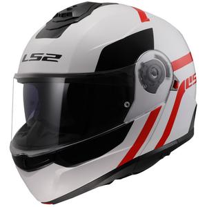 Výklopná helma LS2 FF908 Strobe II Autox bílo-červená