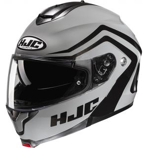 Výklopná helma na motorku HJC C91N Nepos MC5 šedo-černá