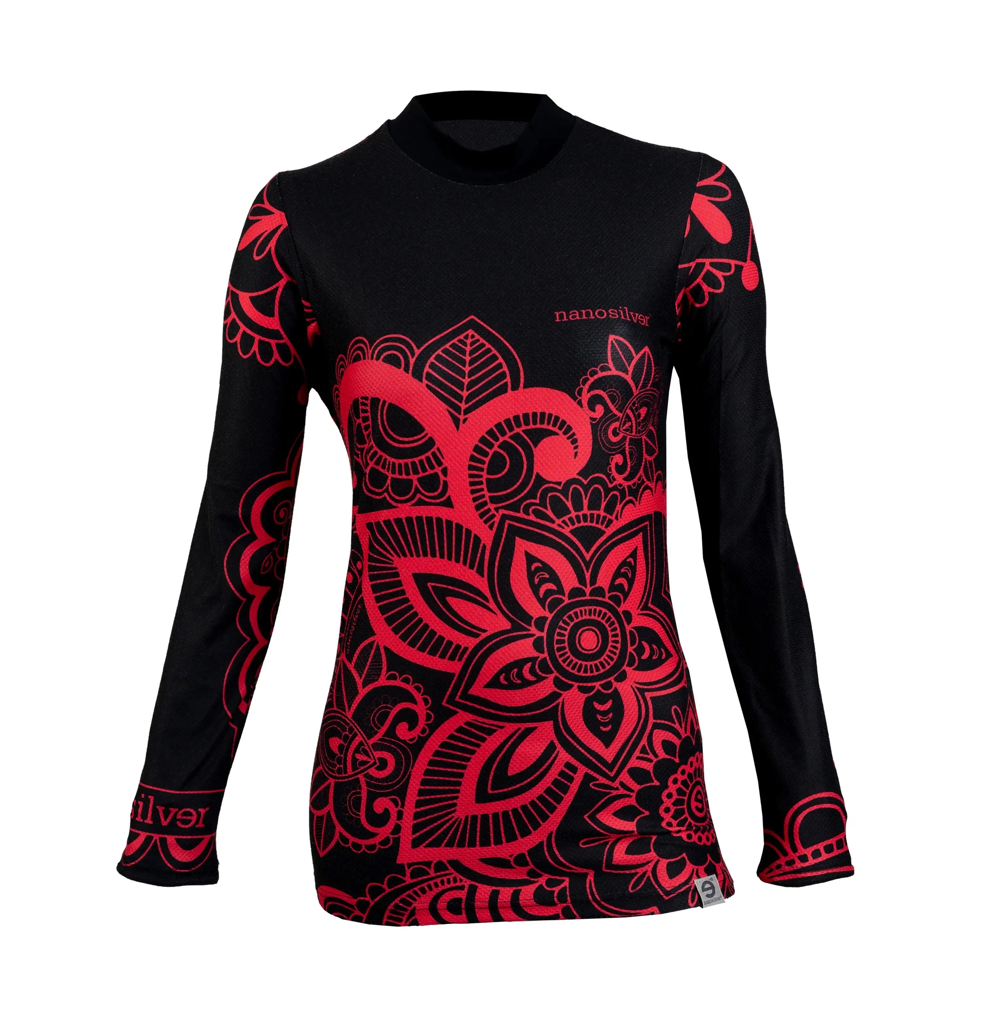 Dámské termo triko nanosilver® Flower - dlouhý rukáv Velikost: XS