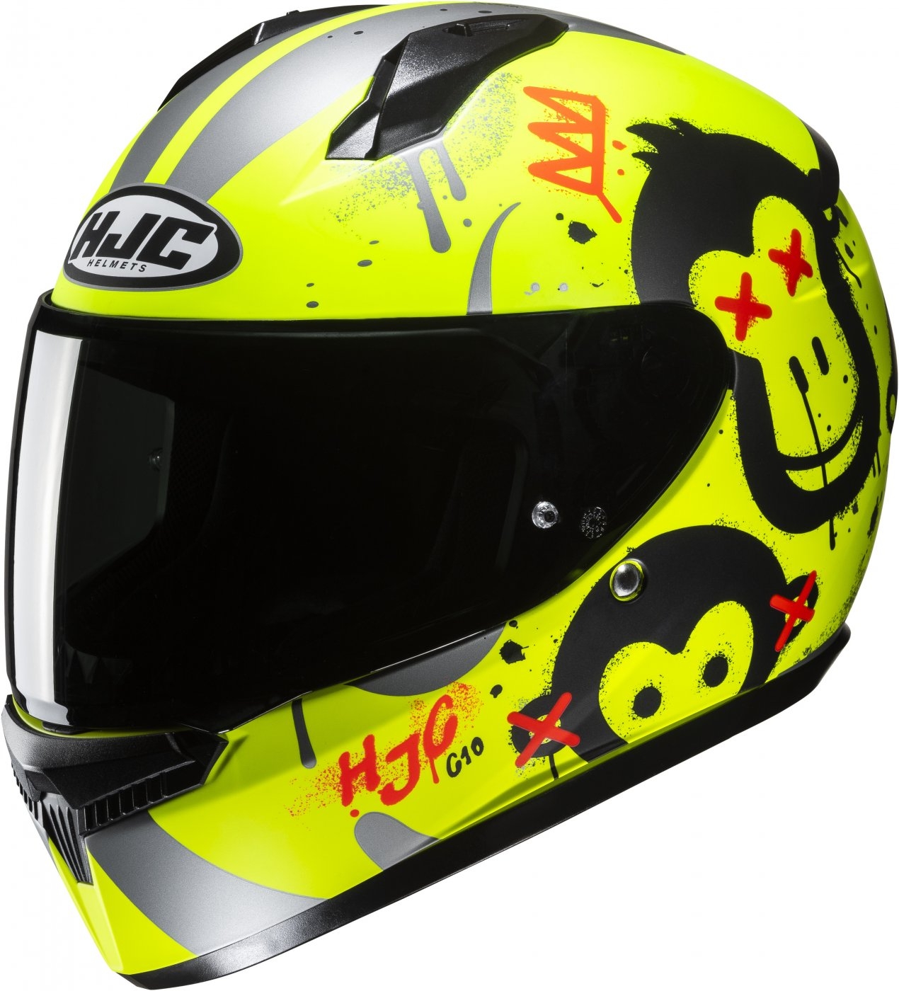 Dětská integrální helma HJC C10 Geti MC3HSF fluo-žlutá Velikost: 3XS