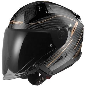 Otevřená helma na motorku LS2 OF603 Infinity II Carbon Counter černo-zlatá