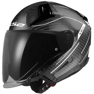 Otevřená helma na motorku LS2 OF603 Infinity II Carbon Counter černo-šedá