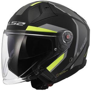 Otevřená helma na motorku LS2 OF603 Infinity II Focus černo-fluo žlutá