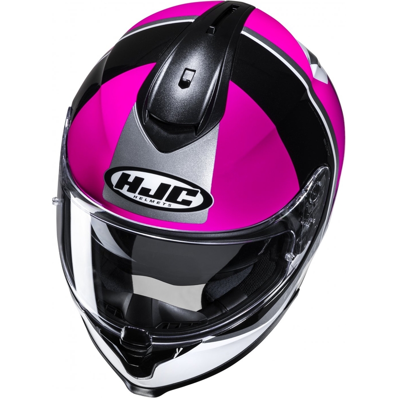 Integrální helma na motorku HJC C70N Alia MC8 černo-bílo-růžová