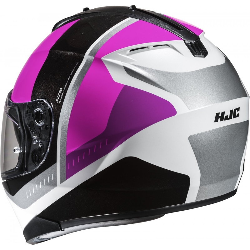 Integrální helma na motorku HJC C70N Alia MC8 černo-bílo-růžová