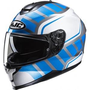 Integrální helma na motorku HJC přilba C70N Holt MC2 bílo-šedo-modrá