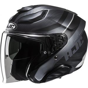Otevřená helma na motorku HJC F31 Naby MC5SF šedo-černá