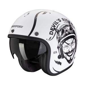 Otevřená helma na motorku Scorpion Belfast Evo ROMEO matná černo-bílá