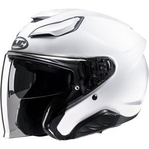 Otevřená helma na motorku HJC F31 Solid perleťová bílá