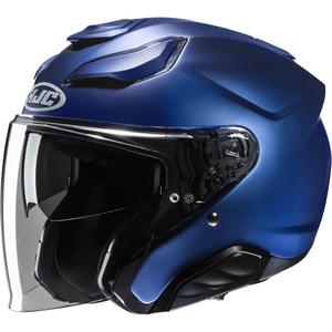 Otevřená helma na motorku HJC F31 Solid metalická modrá
