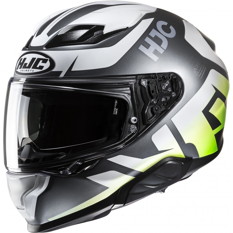 Integrální helma na motorku HJC F71 Bard MC4HSF šedo-bílo-zelená