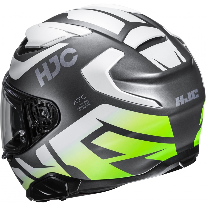 Integrální helma na motorku HJC F71 Bard MC4HSF šedo-bílo-zelená