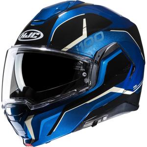 Překlápěcí helma na motorku HJC i100 Lorix MC2 černo-bílo-modrá