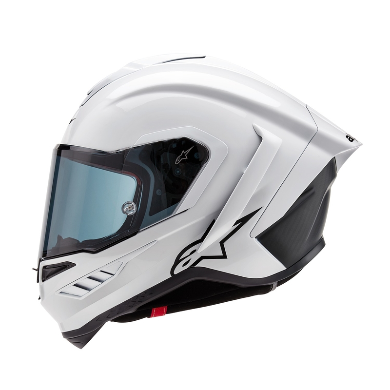 Integrální helma na motorku Alpinestars Supertech R-10 Solid carbon bílá matná