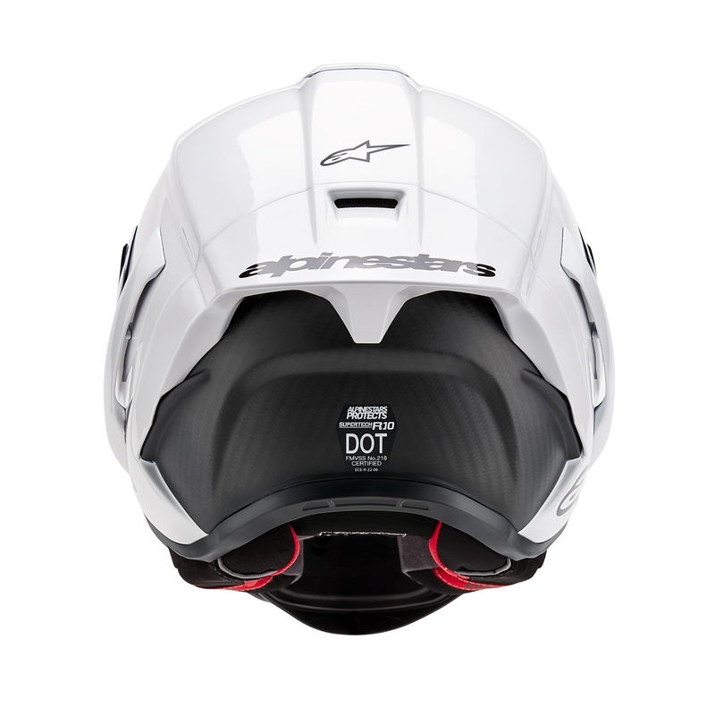 Integrální helma na motorku Alpinestars Supertech R-10 Solid carbon bílá matná