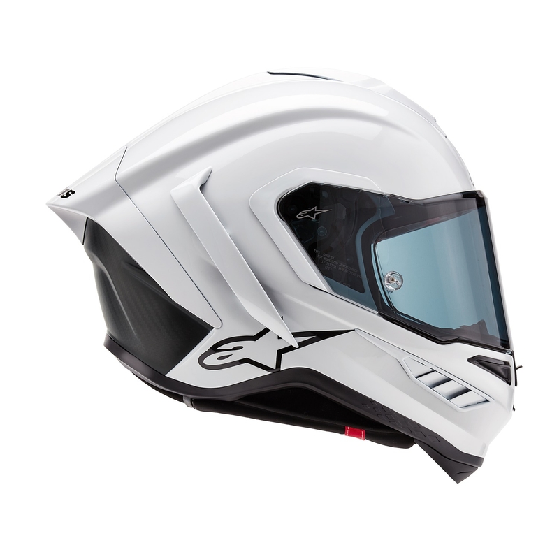 Integrální helma na motorku Alpinestars Supertech R-10 Solid carbon bílá matná