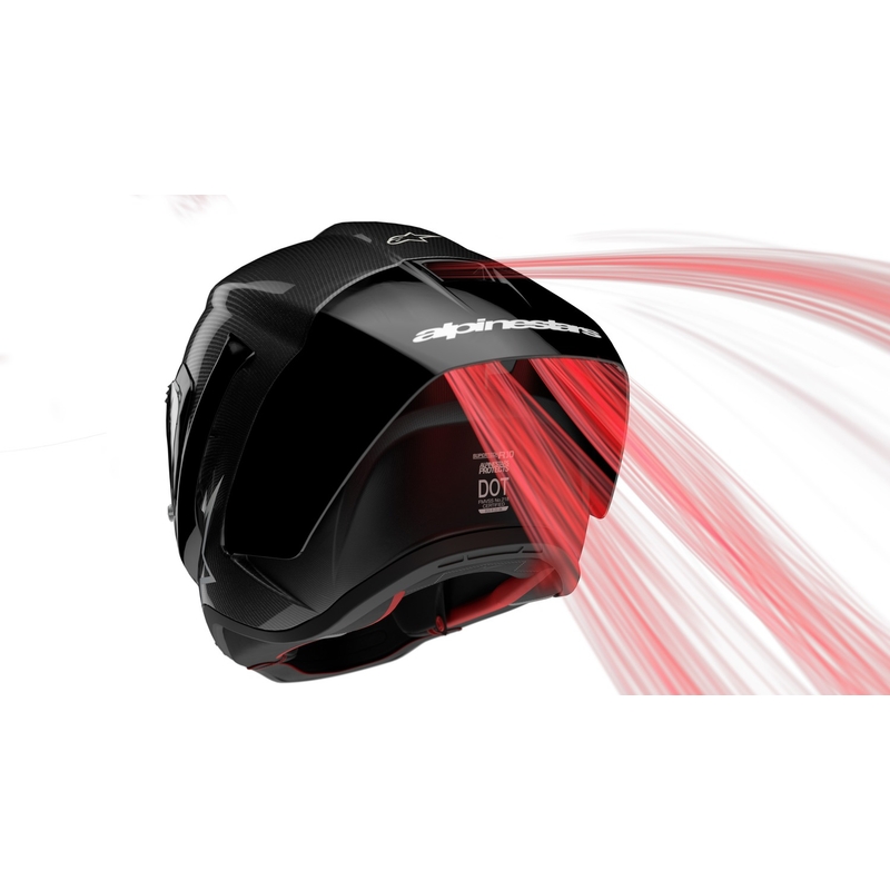 Integrální helma na motorku Alpinestars Supertech R-10 Team 2024 carbon červeno-bílá