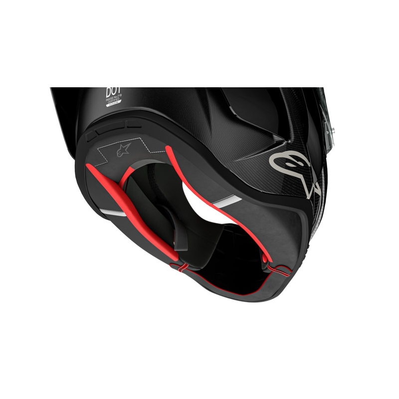 Integrální helma na motorku Alpinestars Supertech R-10 Team carbon fluo červeno-modro-bílá matná