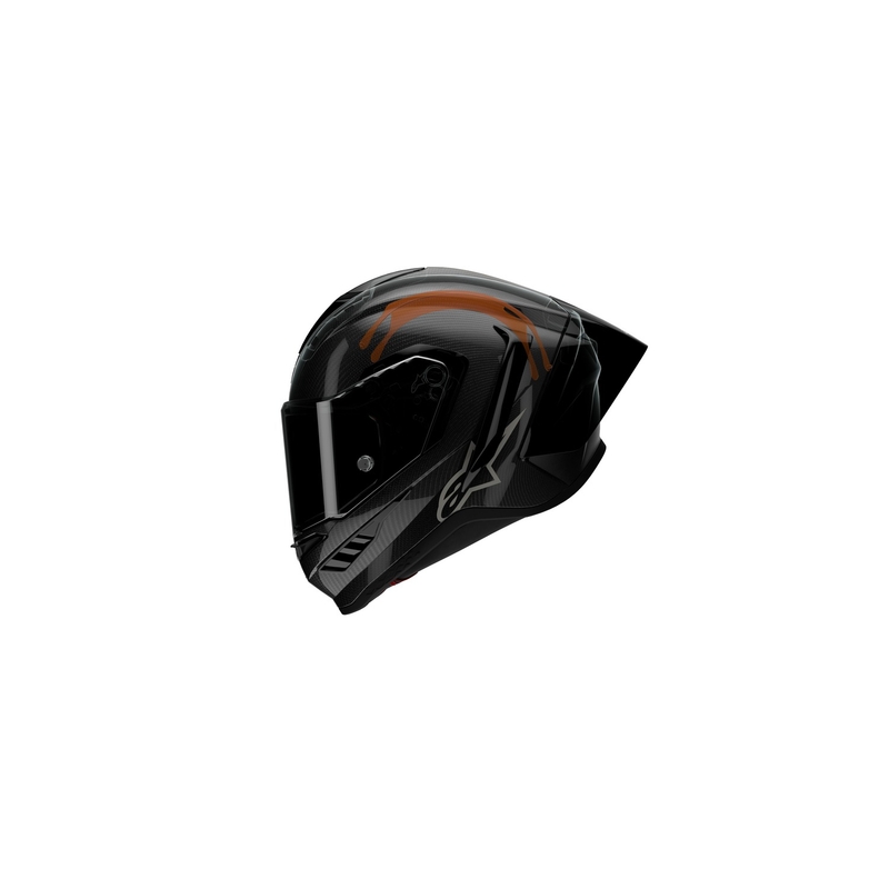 Integrální helma na motorku Alpinestars Supertech R-10 Element carbon stříbrno-černá
