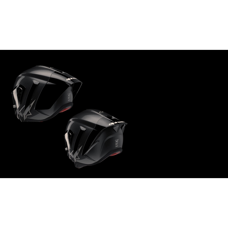 Integrální helma na motorku Alpinestars Supertech R-10 Element carbon stříbrno-černá