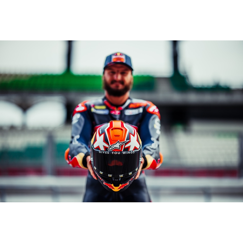 Integrální helma na motorku Alpinestars Supertech R-10 Element carbon stříbrno-černá