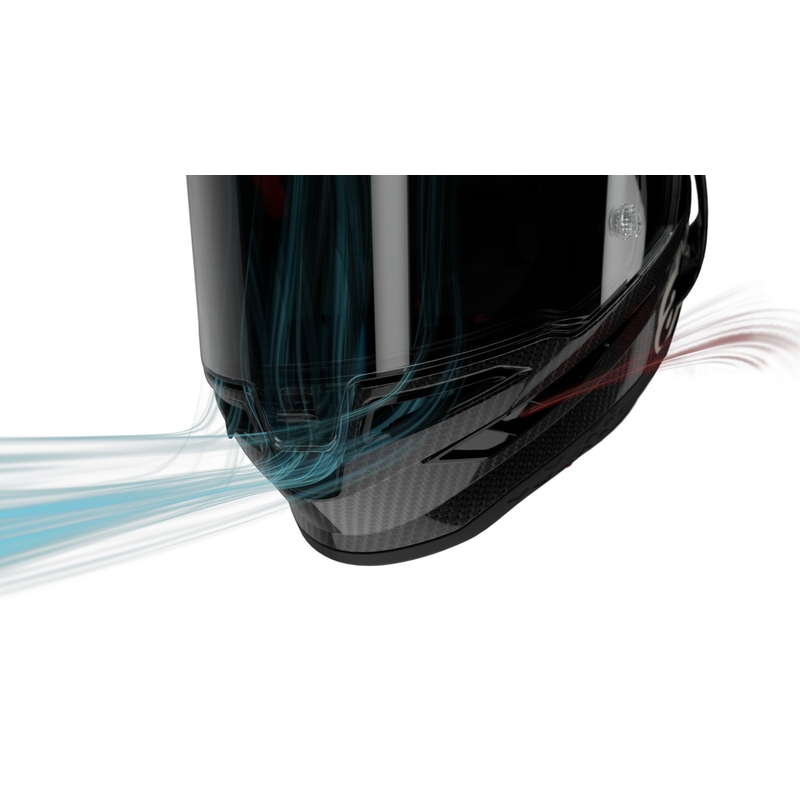 Integrální helma na motorku Alpinestars Supertech R-10 Element 2024 carbon fluo červeno-bílá