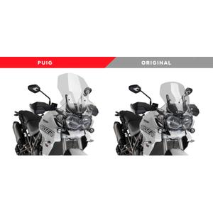 Plexi štít PUIG TOURING 9656H kouřová pro TRIUMPH Tiger 800 / Sport 2018-2019