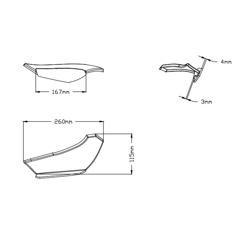 Boční spoilery PUIG DOWNFORCE červená