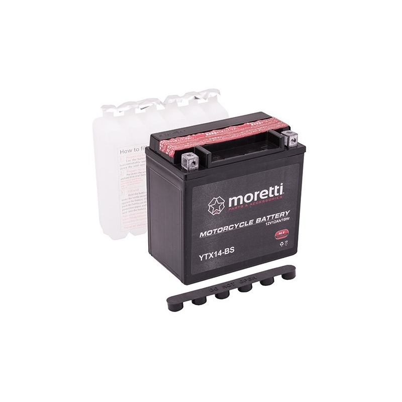 Bezúdržbová motocyklová baterie Moretti MTX14-BS, 12V 12Ah výprodej