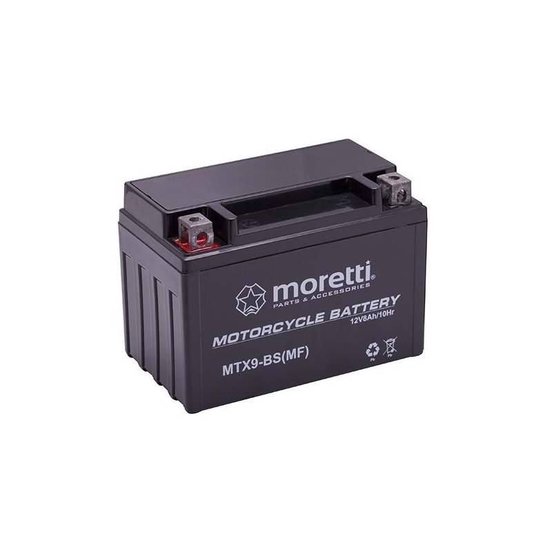 Bezúdržbová gelová baterie Moretti MTX9-BS, 12V 8Ah