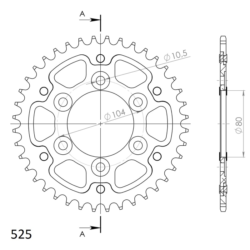 Rozeta SUPERSPROX STEALTH zlatá 40 zubů, 525