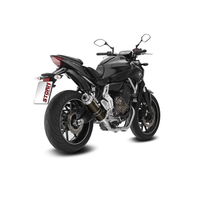 Výfuk kompletní 2x1 STORM GP Černá ocel