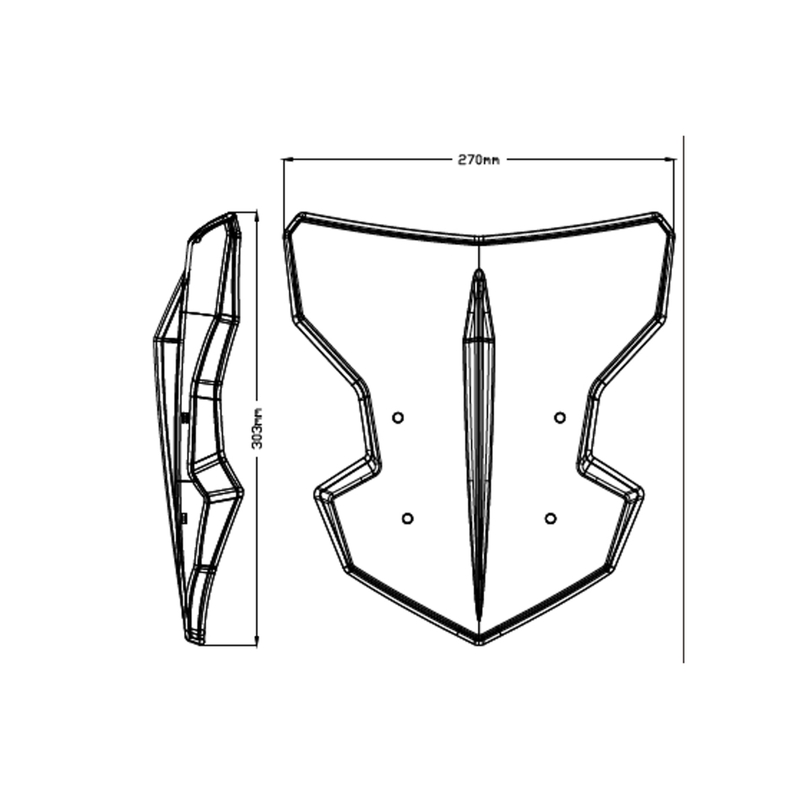 Plexi štít PUIG NEW GEN. SPORT kouřová pro YAMAHA MT-03 320 2020-2026