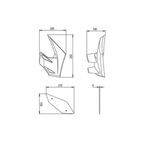 Boční spoilery PUIG DOWNFORCE 20284V zelená