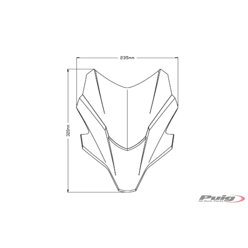 Plexi štít PUIG NEW GEN. SPORT červená