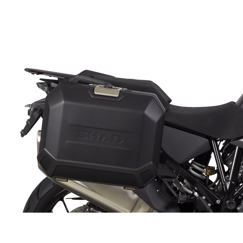 Kompletní sada bočních hliníkových kufrů SHAD TERRA 36L/47L, včetně montážní sady SHAD KTM Super Adventure 1290 (R, S)