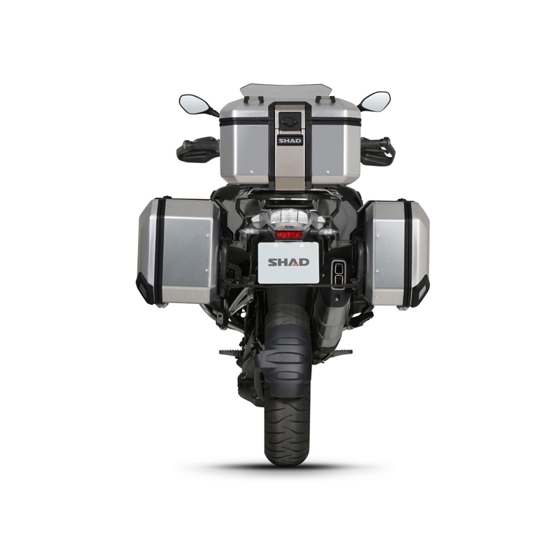Kompletní sada hliníkových kufrů SHAD TERRA, 37L topcase   36L/47L boční kufry, včetně montážní sady a plotny SHAD R 1200 GS Adventure/ R 1250 GS Adventure