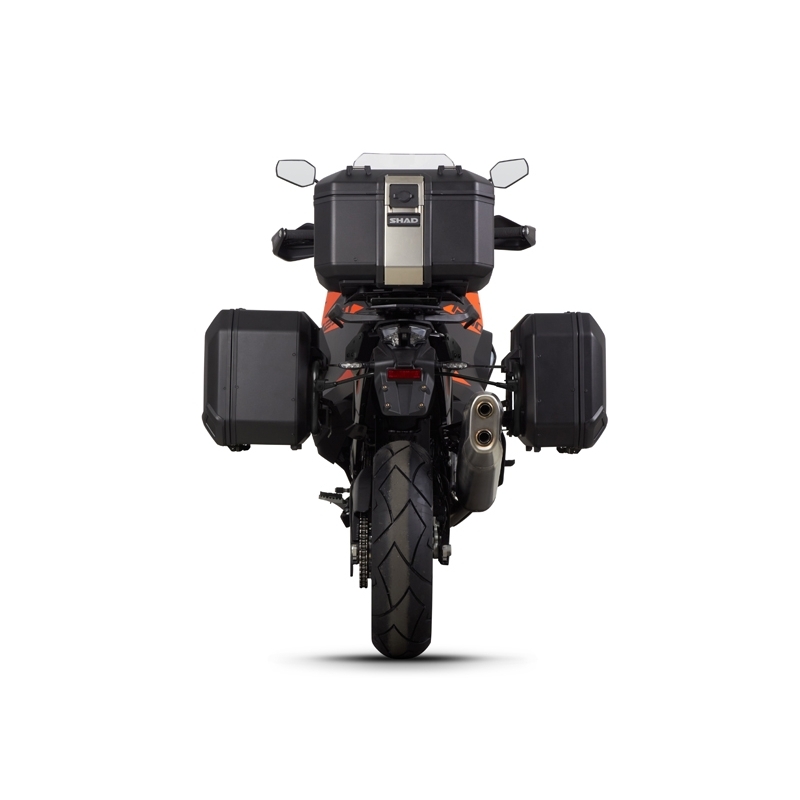 Kompletní sada hliníkových kufrů SHAD TERRA, 37L topcase   36L/47L boční kufry, včetně montážní sady a plotny SHAD KTM Super Adventure 1290 (R, S)