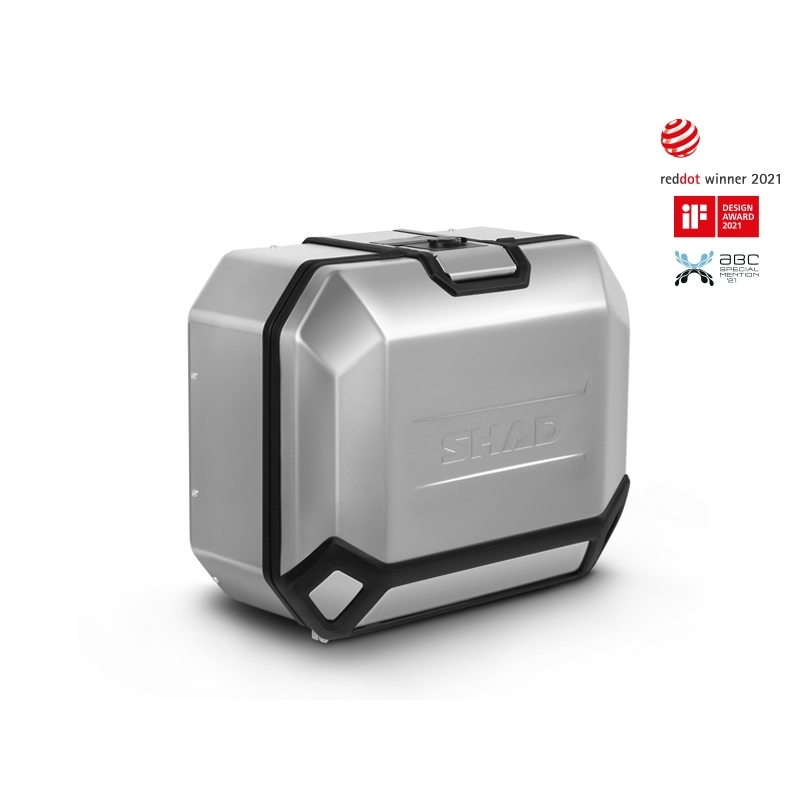Kompletní sada hliníkových kufrů SHAD TERRA, 48L topcase 36L/36L boční kufry, včetně montážní sady a plotny SHAD SUZUKI DL 650 V-Strom