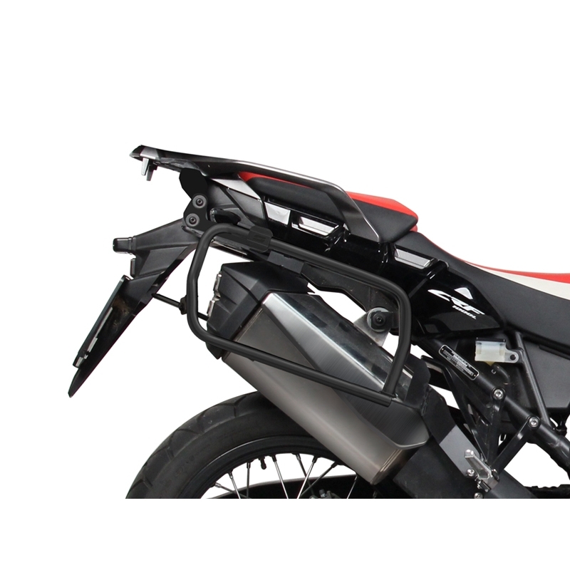 Kompletní sada bočních černých hliníkových kufrů SHAD TERRA BLACK 36L/47L , včetně montážní sady SHAD HONDA CRF 1000  Africa Twin