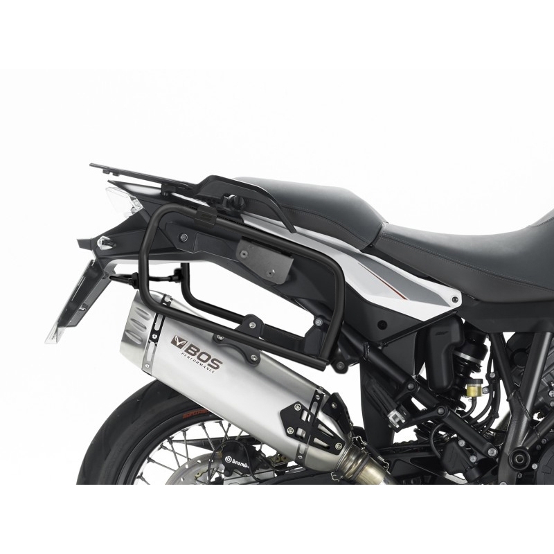 Kompletní sada bočních černých hliníkových kufrů SHAD TERRA BLACK 36L/47L , včetně montážní sady SHAD KTM Adventure 1090, 1190,  Super Adventure 1290 (R, S)