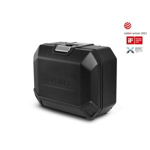 Kompletní sada bočních černých hliníkových kufrů SHAD TERRA BLACK 36L/36L , včetně montážní sady SHAD SUZUKI DL 650 V-Strom