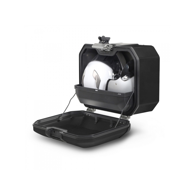 Kompletní sada bočních černých hliníkových kufrů SHAD TERRA BLACK 47L/47L , včetně montážní sady SHAD YAMAHA MT-09 Tracer / Tracer 900