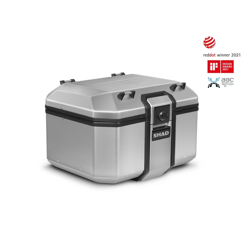 Kompletní sada hliníkových kufrů SHAD TERRA, 48L topcase 47L/47L boční kufry, včetně montážní sady a plotny SHAD Voge 650DS / 650DSX