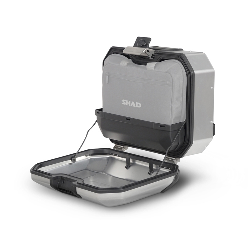 Kompletní sada hliníkových kufrů SHAD TERRA, 55L topcase 36L/36L boční kufry, včetně montážní sady a plotny SHAD Zontes ZT310-T/ T2-310