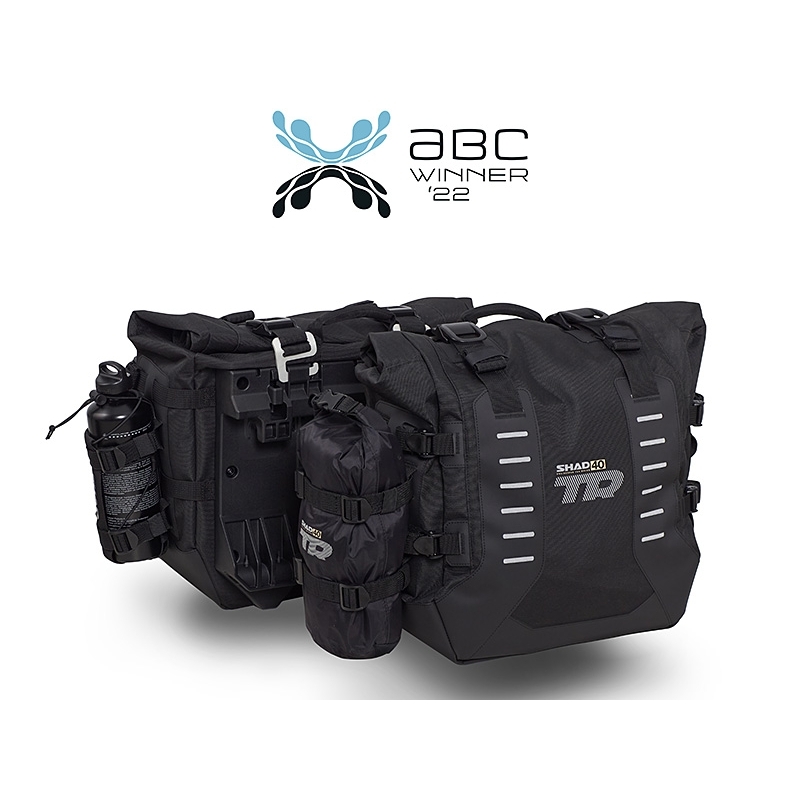 Kompletní sada sedlových brašen SHAD TERRA TR40 a  černého hliníkového 55L topcase, včetně montážní sady SHAD Voge 500DS / 500DSX