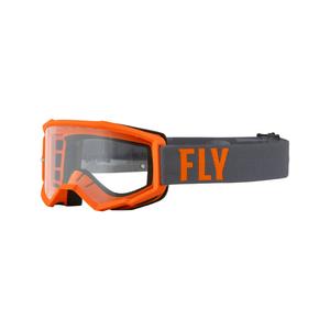 Motokrosové brýle FLY Racing Focus šedo-oranžové (čiré plexi)